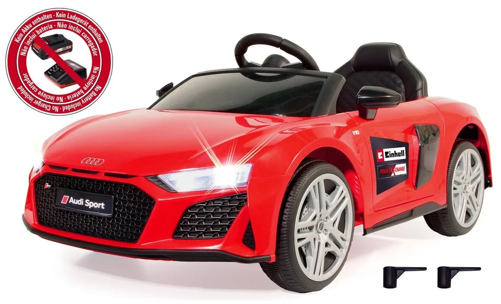 Carro elétrico infantil Audi R8 vermelho 18V Einhell Power X-Change Bateria e carregador não incluídos