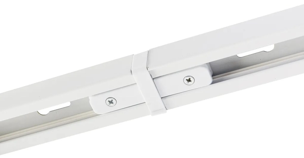 Sistema de iluminação de trilho moderno com 6 focos brancos monofásicos 200cm - Iconic Jeana