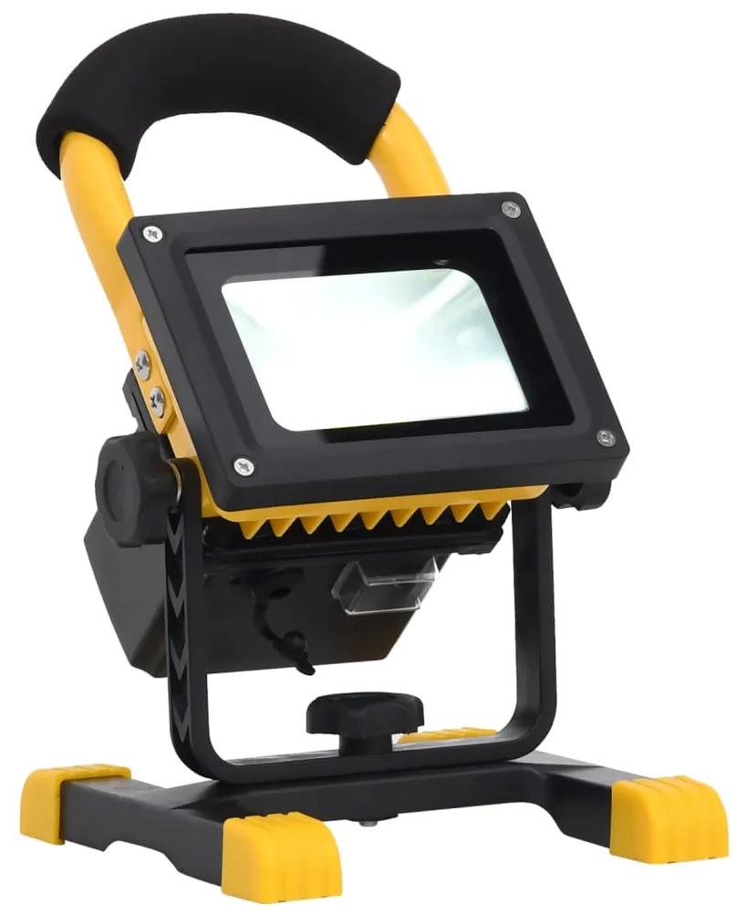 vidaXL Holofote LED recarregável c/ pega 30 W branco frio
