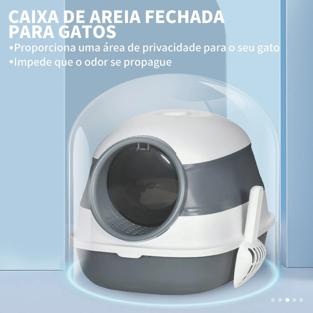 PawHut Caixa de Areia para Gatos Dobrável Caixa de Areia para Gatos Fe