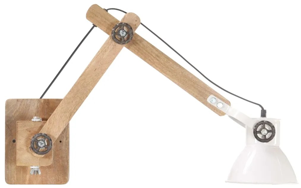 Candeeiro de parede redondo estilo industrial E27 branco