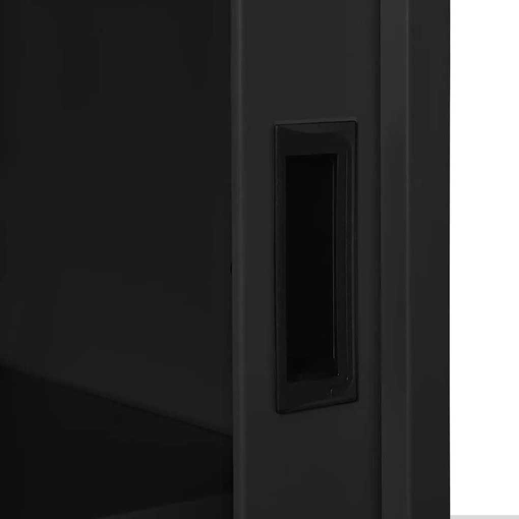Armário com porta deslizante aço 90x40x90 cm antracite