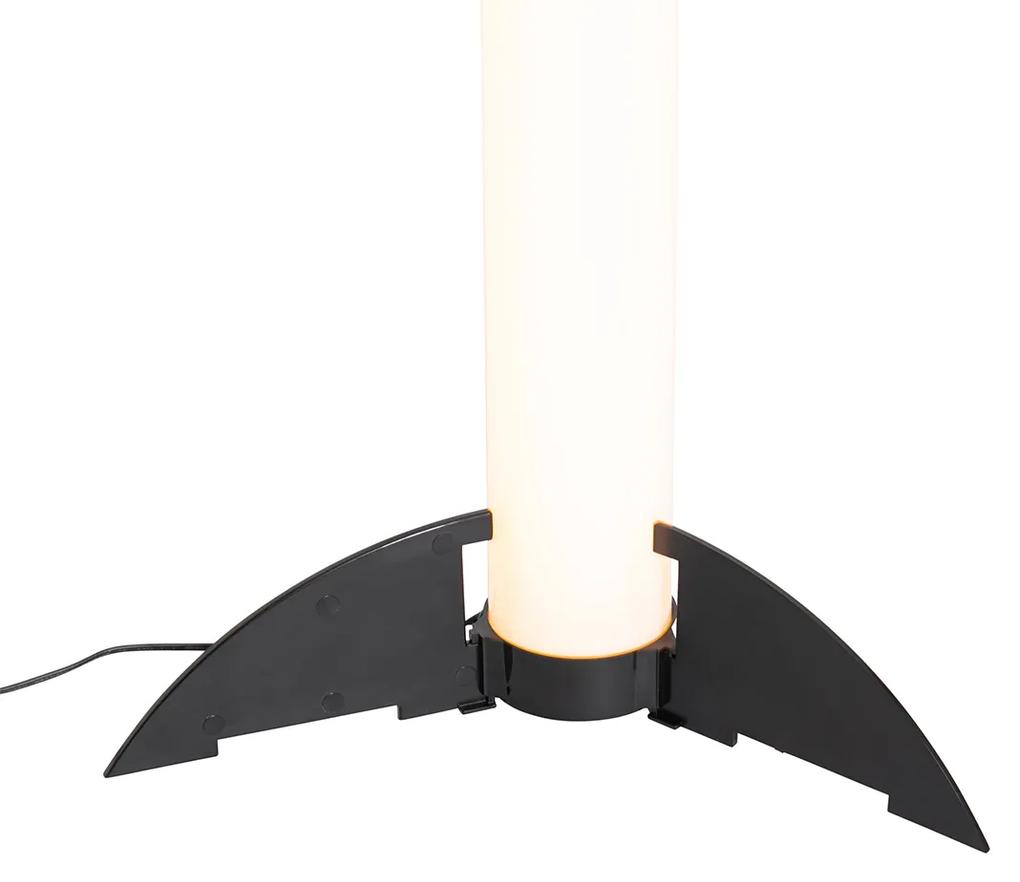 LED Candeeiro de chão preto regulável em Kelvin com comando à distância - Bomba Design