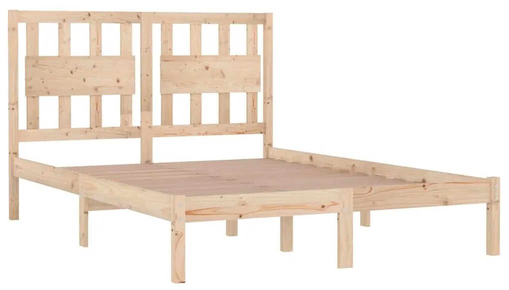 Estrutura de cama 160x200 cm pinho maciço