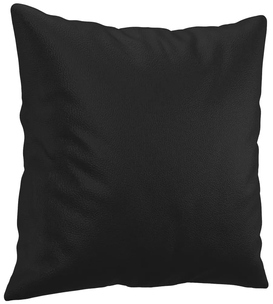 Sofá 2 lugares + almofadas decorativas 120cm couro artif. preto