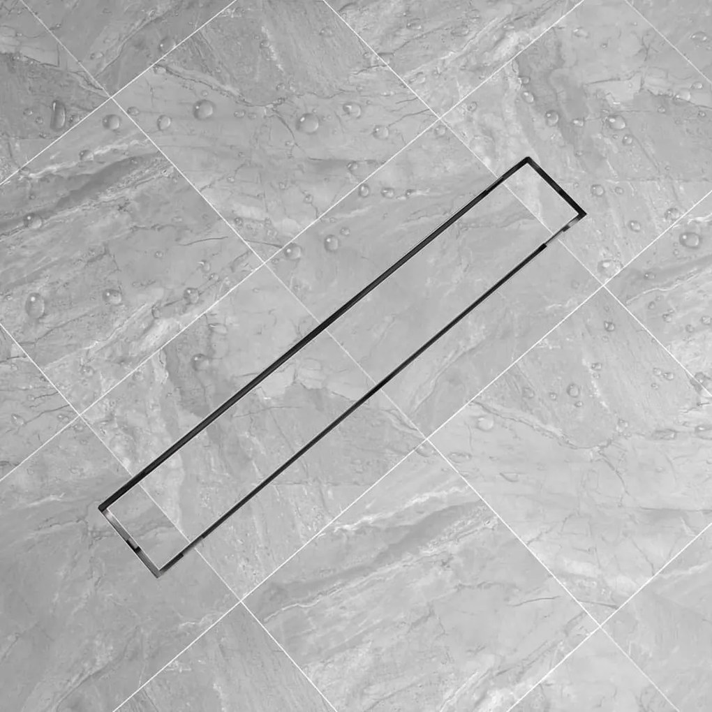 Dreno de chuveiro linear 730x140 mm aço inoxidável