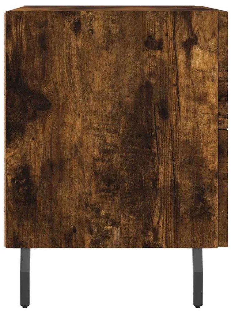Mesa de cabeceira 2 pcs derivados de madeira carvalho fumado