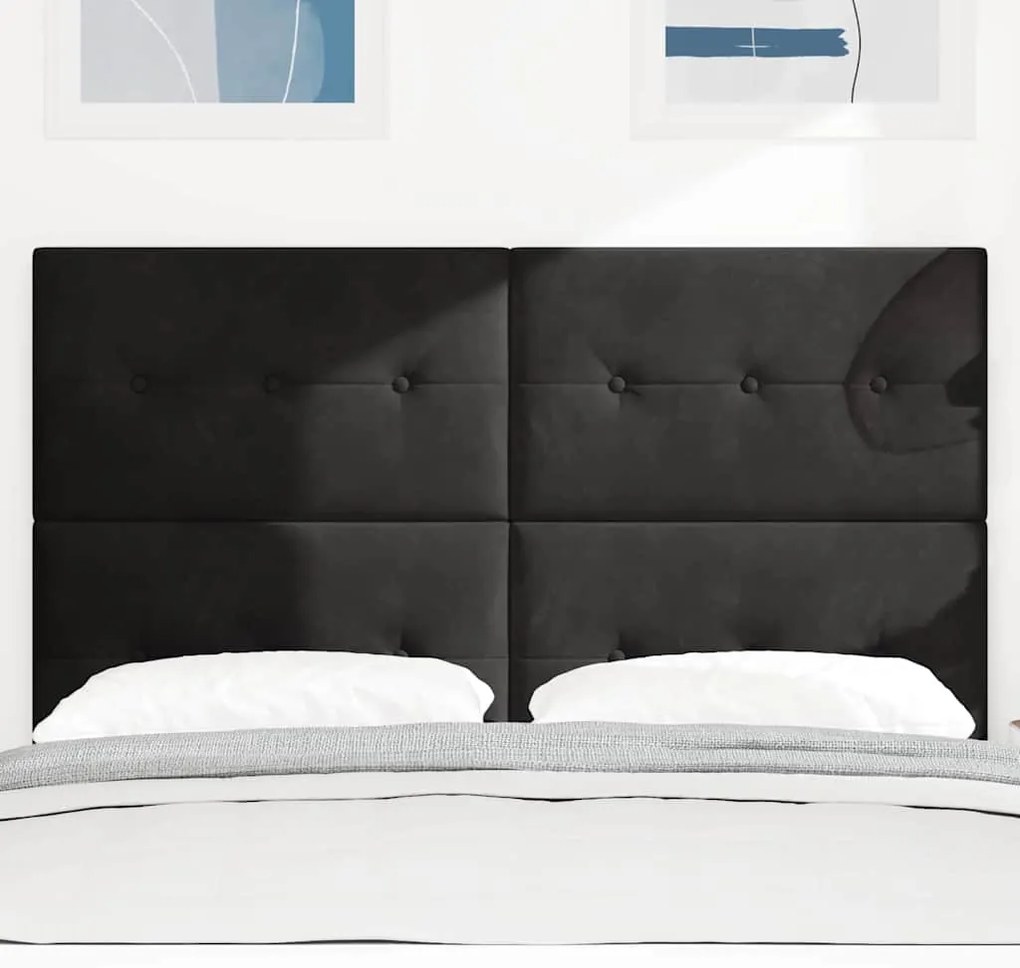 Cabeceira LED vidaXL Preta 80 cm em Veludo