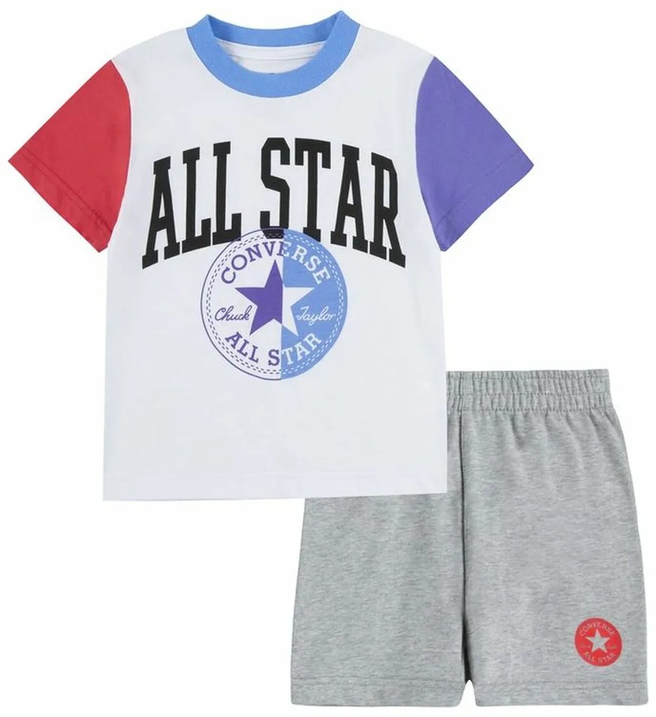 Conjunto Desportivo para Crianças Converse Blocked Branco 5-6 Anos