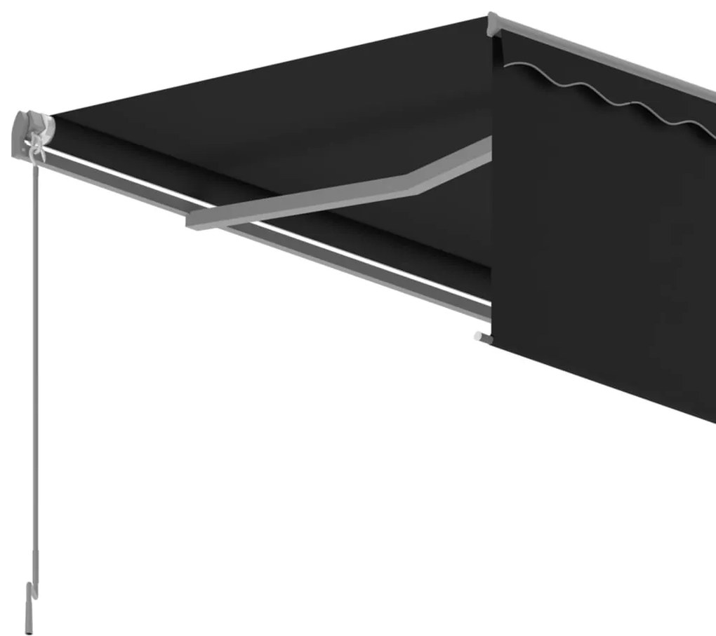 Toldo retrátil manual com estore 3,5x2,5 m antracite