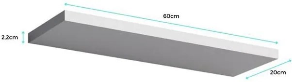 Prateleira de Parede Parada – 60 cm – Cinzento Mate – Estante Flutuant