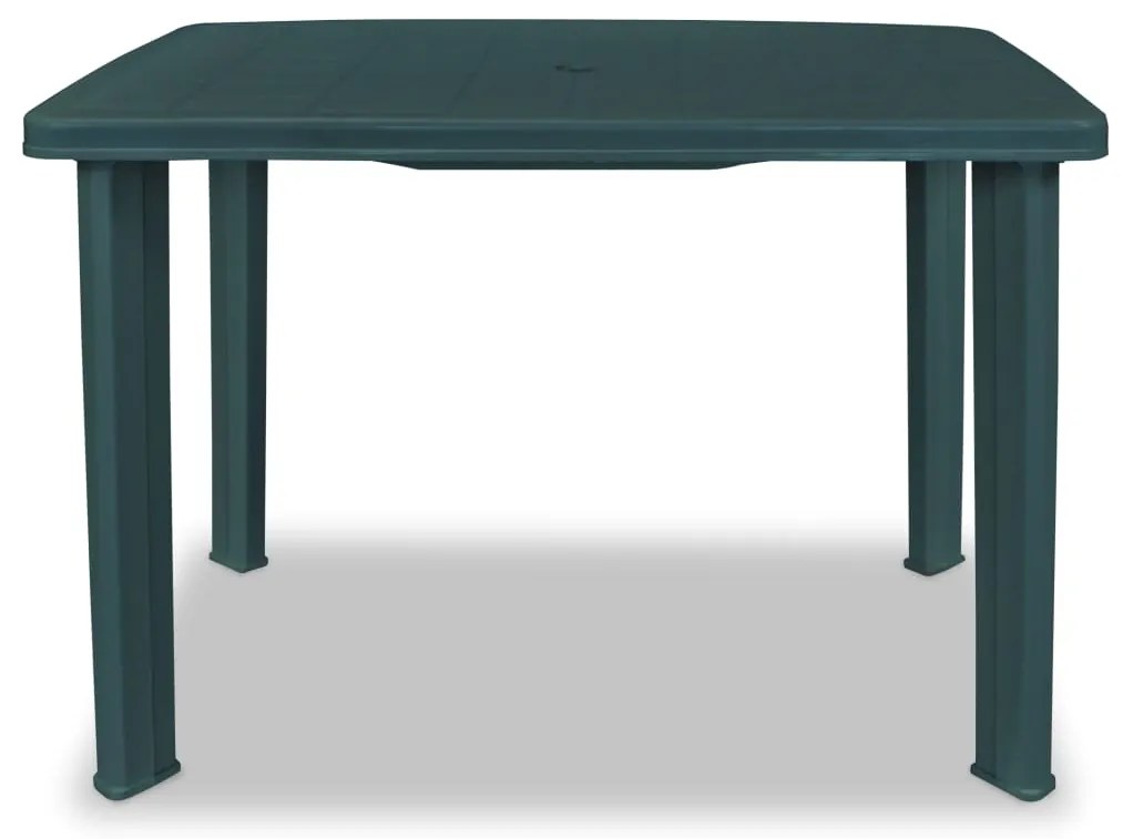 Mesa de jardim 101x68x72 cm plástico verde