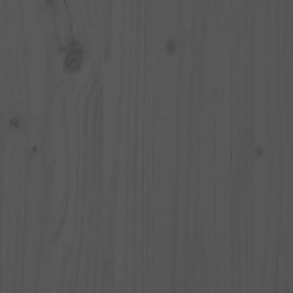 Vaso/floreira 84,5x84x75 cm madeira de pinho maciça cinzento