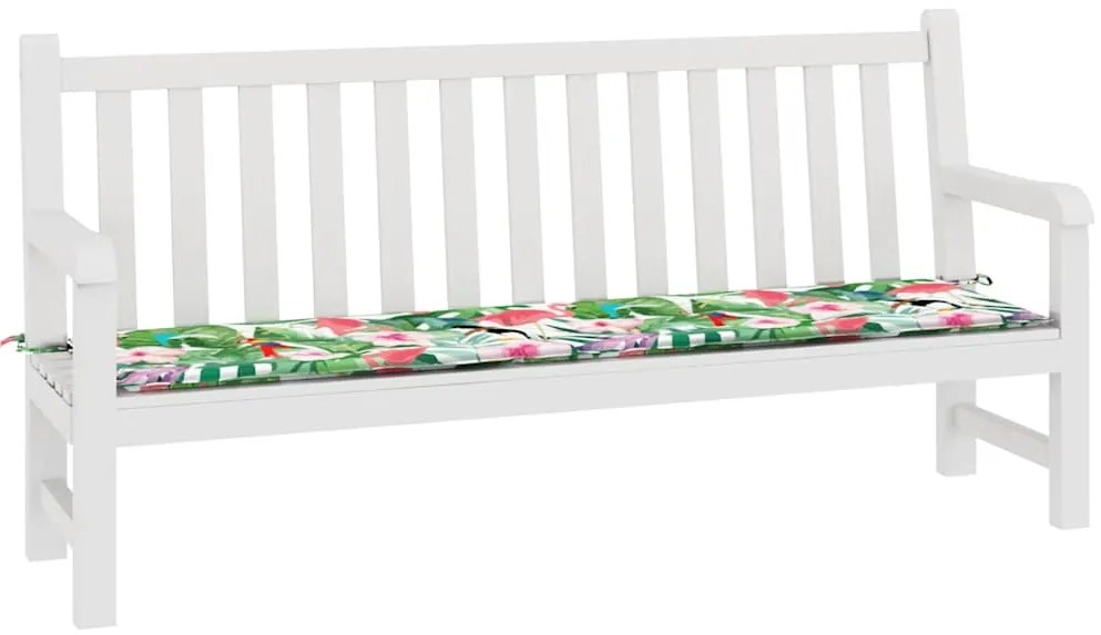 Almofadão p/ banco de jardim 200x50x4 cm tecido multicor