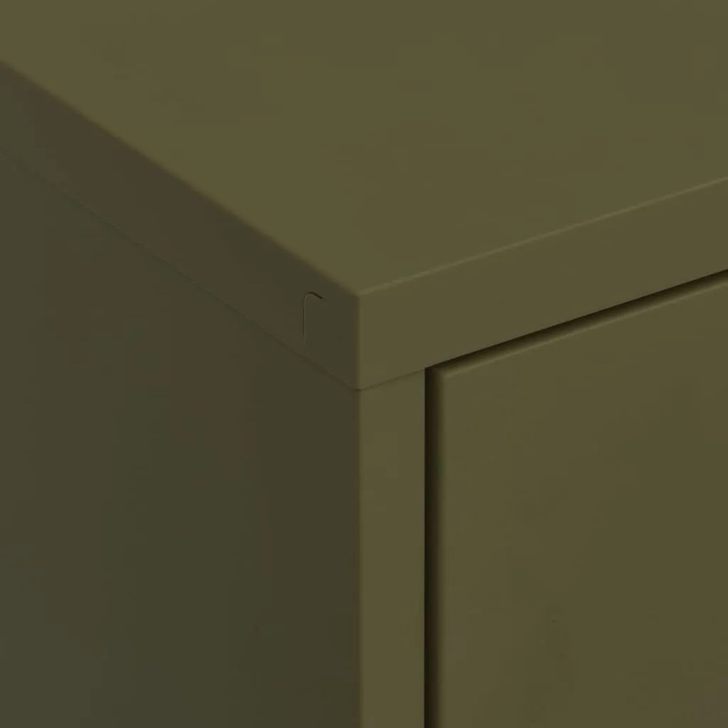 Armário de arrumação aço 80x35x101,5 cm verde-azeitona