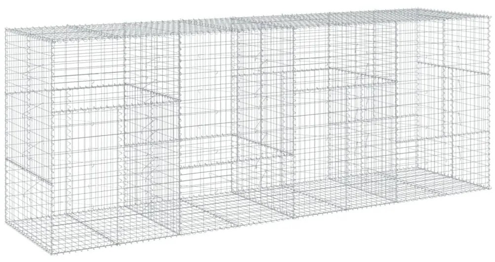 Cesto gabião com cobertura 400x100x150 cm ferro galvanizado
