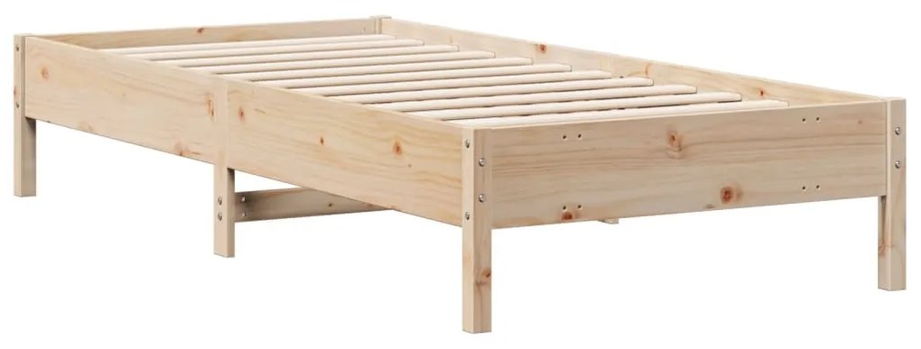 Cama com estante sem colchão 90x190 cm pinho maciço