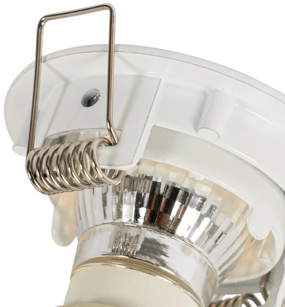 Conjunto de 12 Focos Embutidos Brancos GU10 35mm - Edu