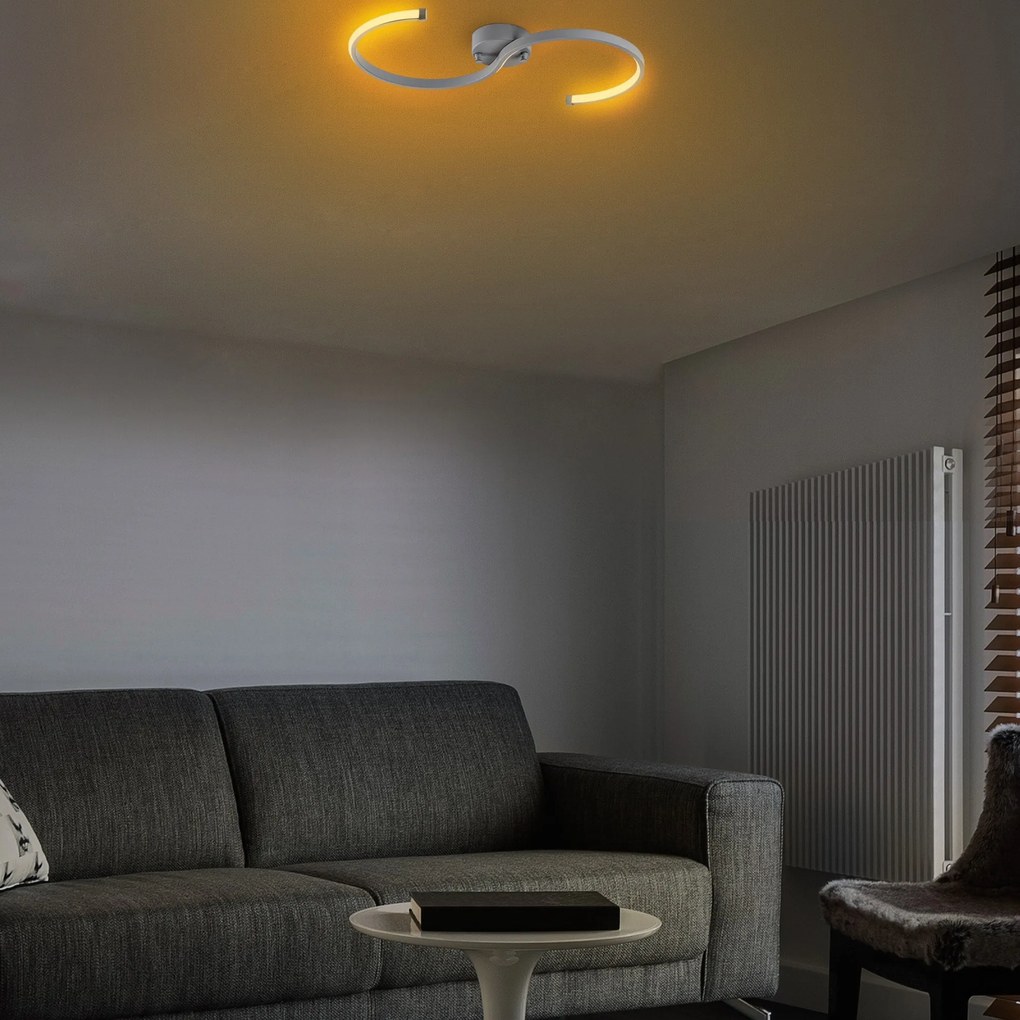 Lustre Es – Cinzento – 25x51x5 cm