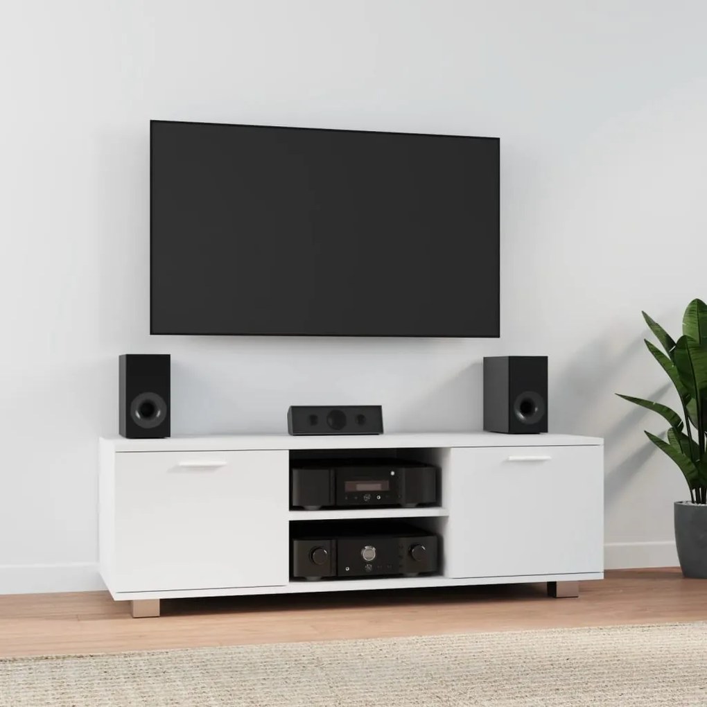 Móvel de TV 120x40,5x35 cm derivados de madeira branco