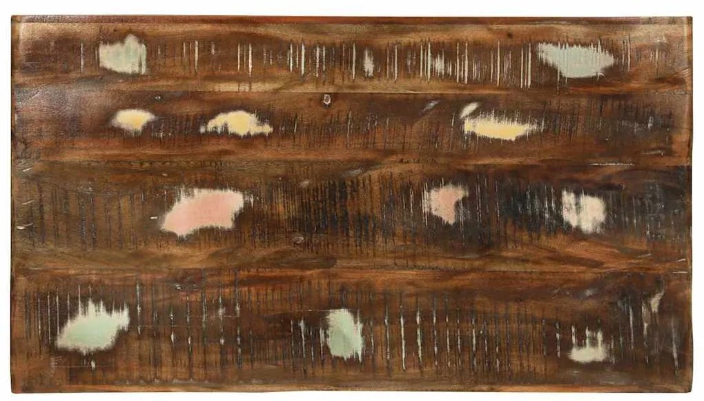 Mesa de Café 90x50x35 cm Madeira Recuperada Sólida