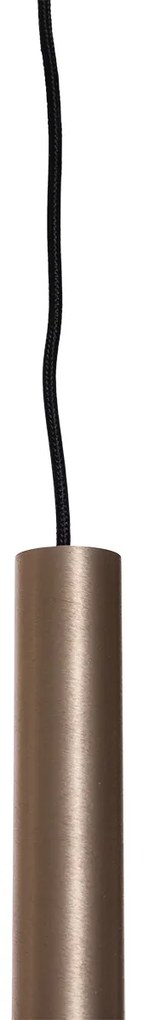 Candeeiro de suspensão preto com latão, incluindo LED regulável 7 luzes - Bea Design