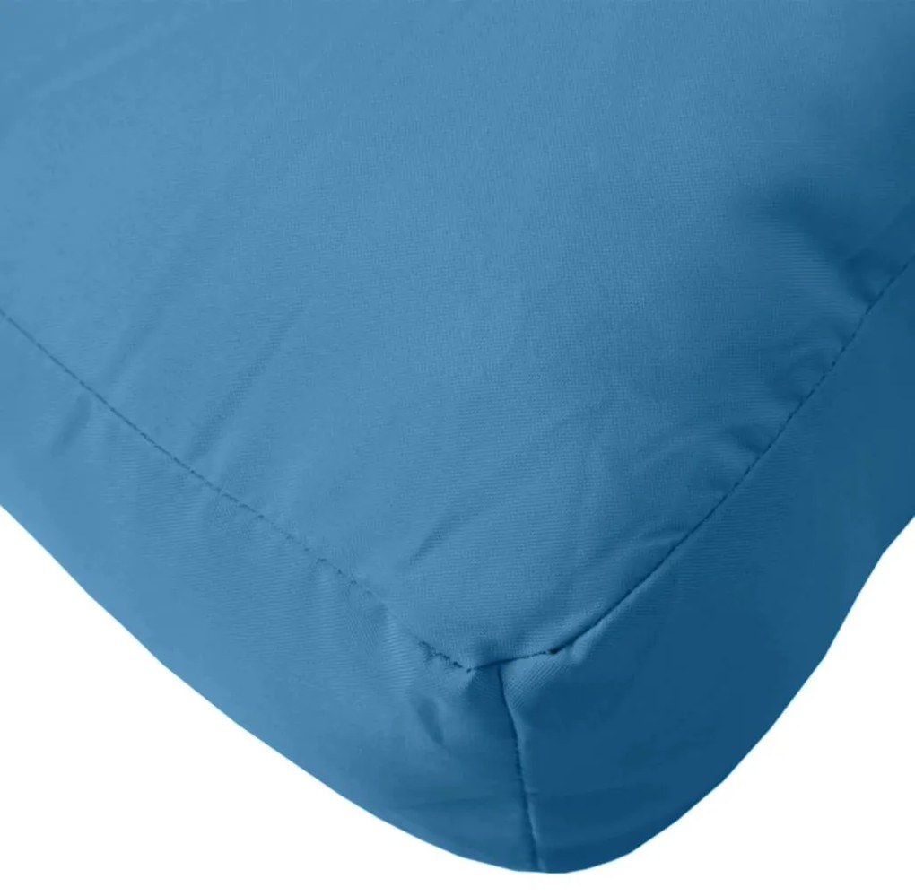 Almofadões de paletes 3 pcs mesclado tecido azul