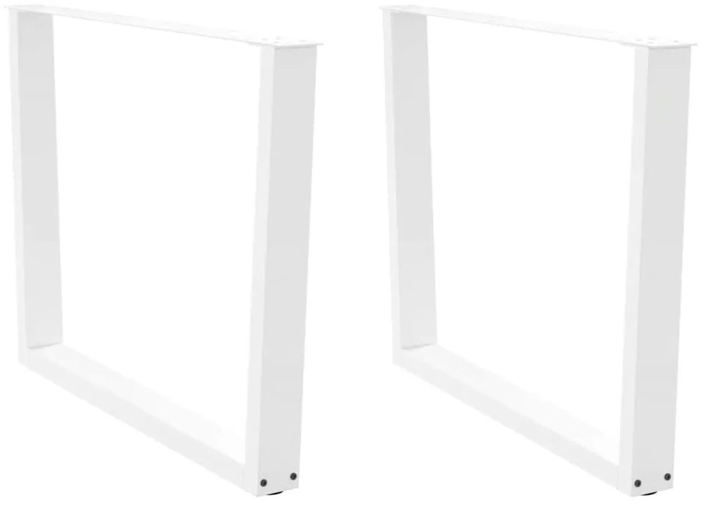 Pés para mesa de jantar em V, 2 peças, branco, 100x(72-73,3) cm, aço