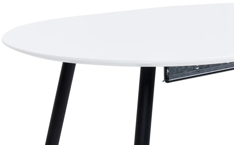 Mesa de jantar extensível branca 120/160 x 80 cm STAVERTON Beliani