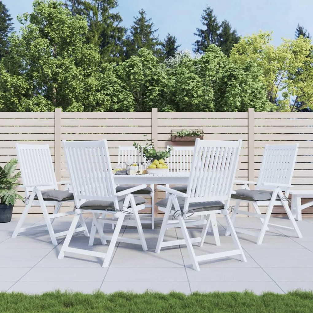 Almofadões de cadeira 6 pcs 50x50x7 cm tecido oxford cinzento