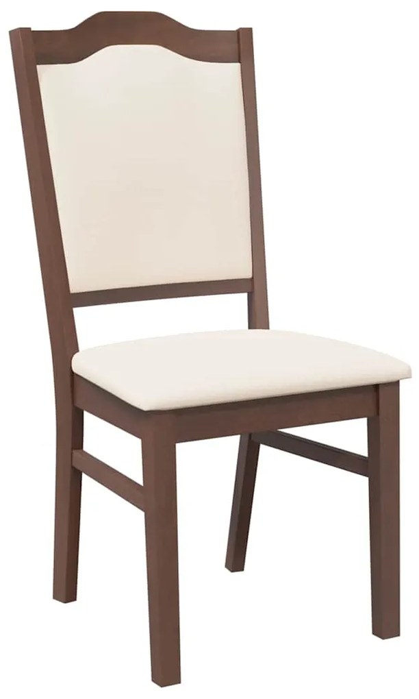 Cadeiras de jantar com almofadões 2 pcs madeira maciça castanho