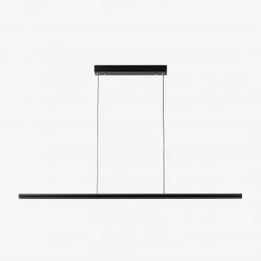 Lâmpada De Teto Suspensa Linear Led 120 Cm Em Alumínio Wilen Preto - Sklum