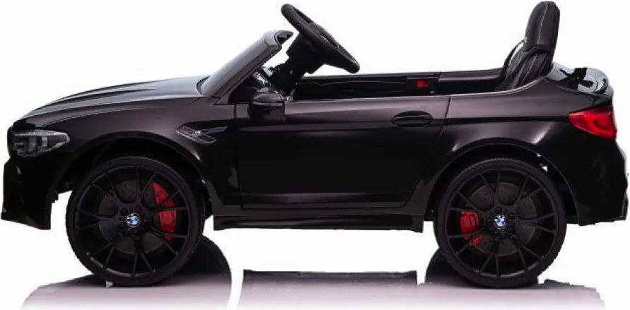 Carro elétrico para crianças até aos 5 anos BMW M5, 24V, Pneus Borracha, Bateria lítio, Controle remoto Preto