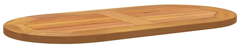 Tampo de Mesa 80x40x2,2 cm Oval de Madeira Sólida de Acácia