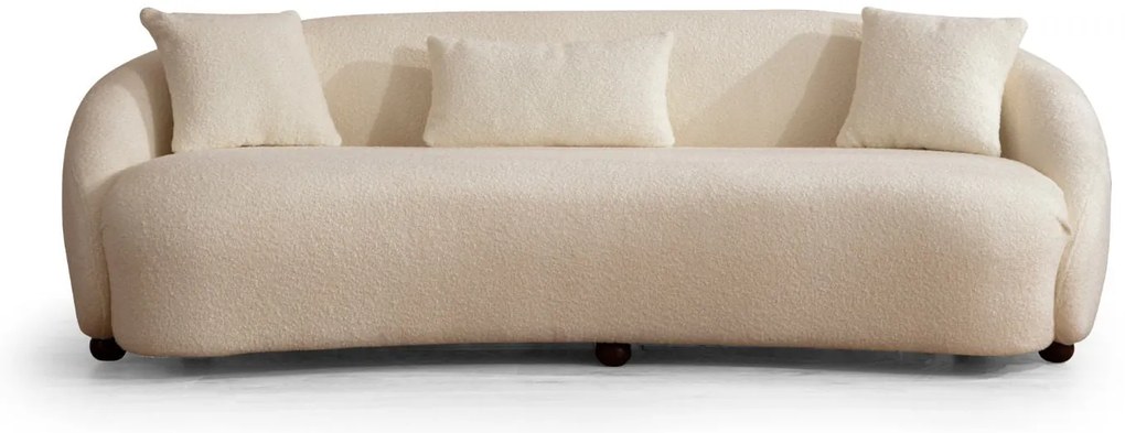 Sofá de 3 Lugares Napoli – Creme – 230x75x94 cm