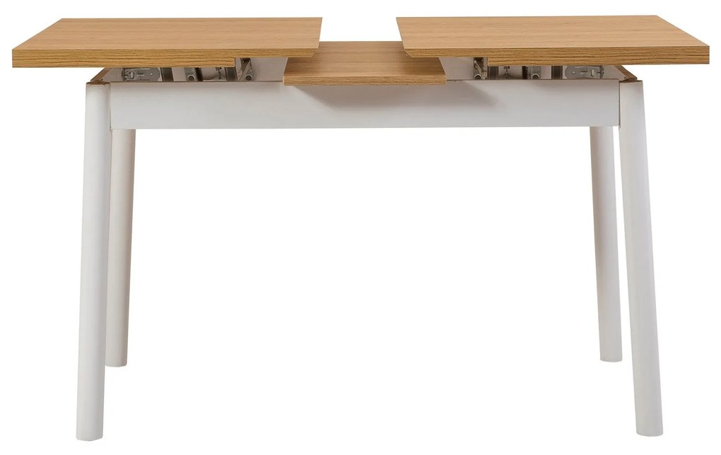 Conjunto de Mesa de Jantar Extensível e Cadeiras Oliver – Branco – Mes