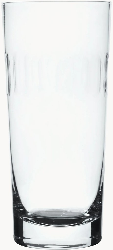 Copos altos em cristal artesanal Lens, conjunto de 4