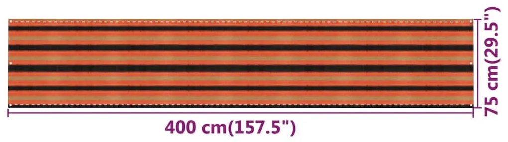 Tela varanda PEAD 75x400 cm multicor