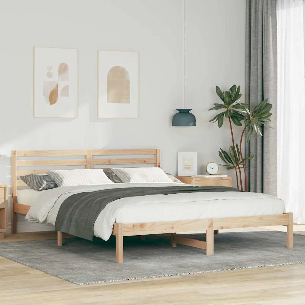 vidaXL Estrutura da Cama com cabeceira Ajustável Castanho 160 x 220 cm