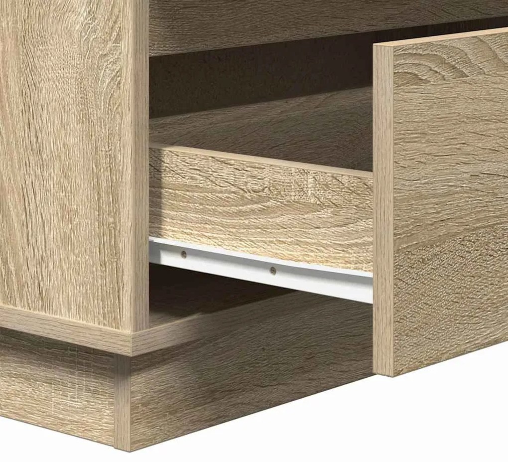 Cômoda com LED vidaXL Carvalho Sonoma 71x34,5x75 cm Madeira Engenharia