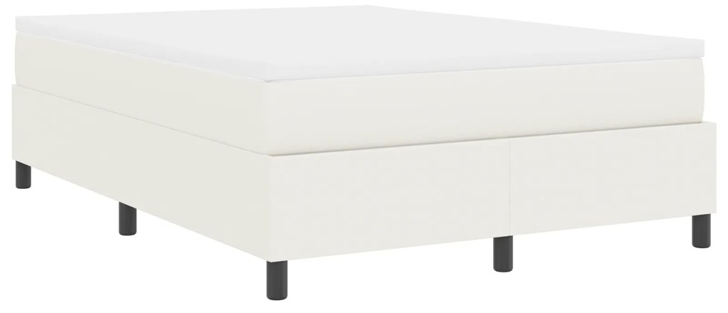 Cama Box Spring com Colchão Creme 160x200 cm Tecido de Corduroy
