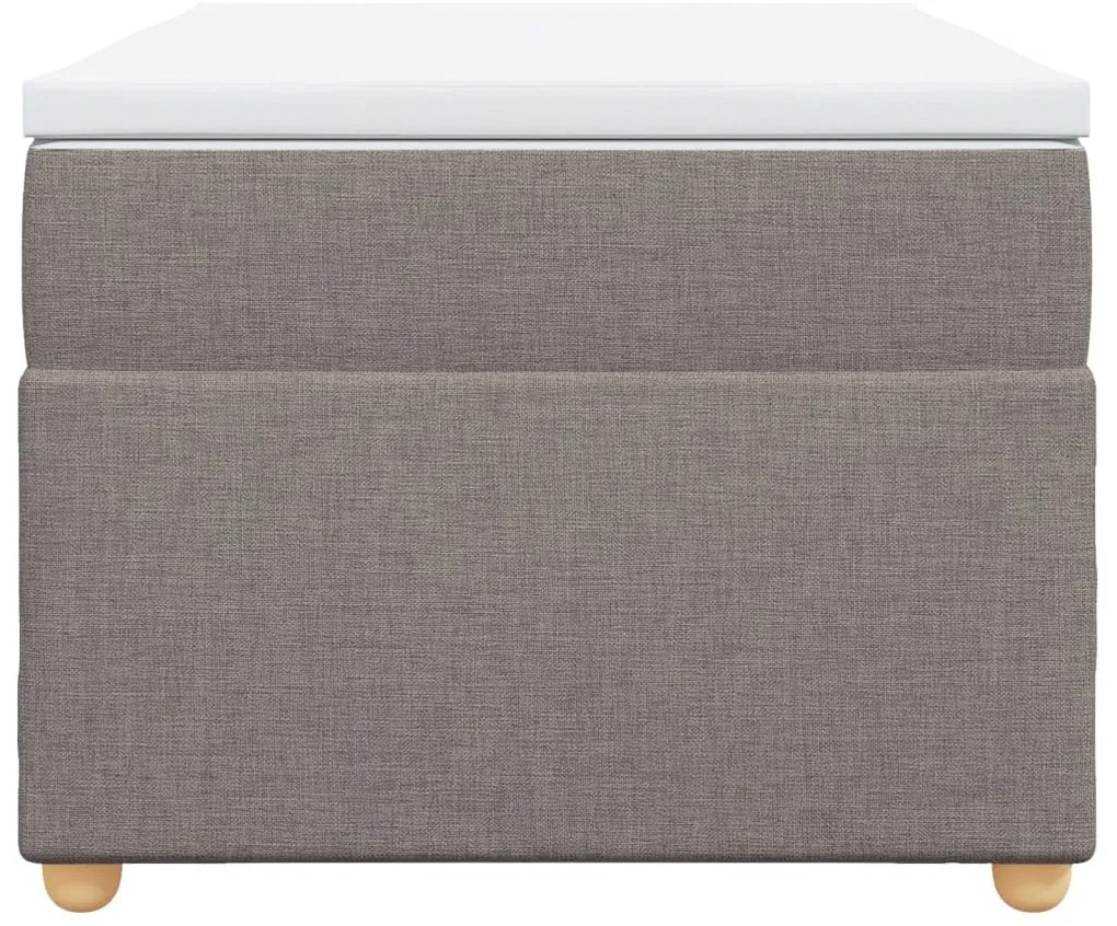 Cama com molas/colchão 90x190 cm tecido castanho-acinzentado