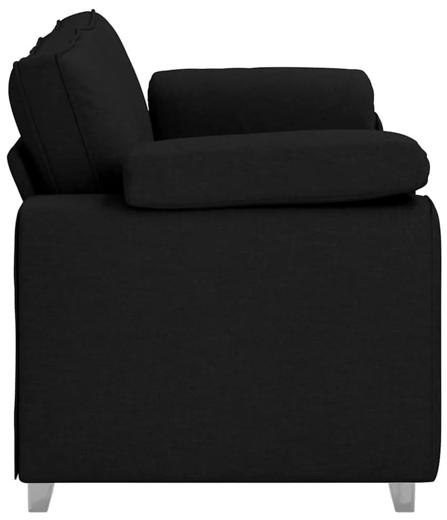 Sofá Loveseat Preto - 140 cm em Tecido