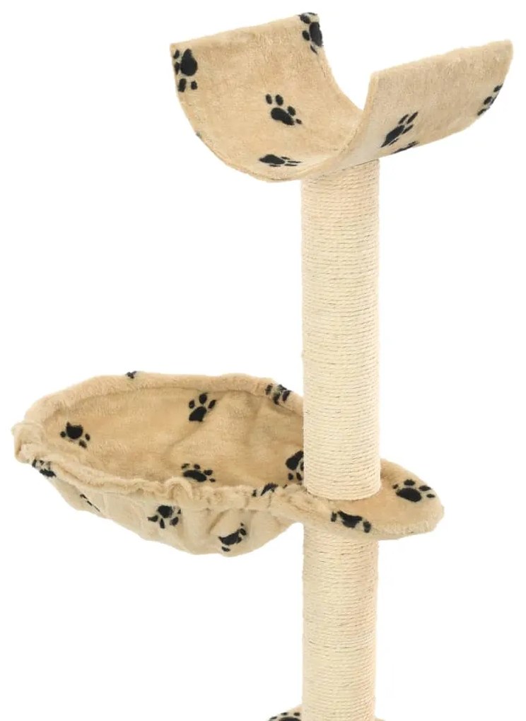 Árvore para gatos c/ postes arranhadores sisal 105 cm bege