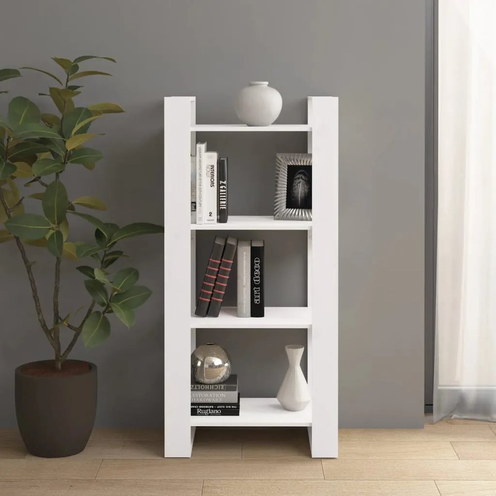813885 vidaXL Estante/divisória 60x35x125 cm madeira maciça branco