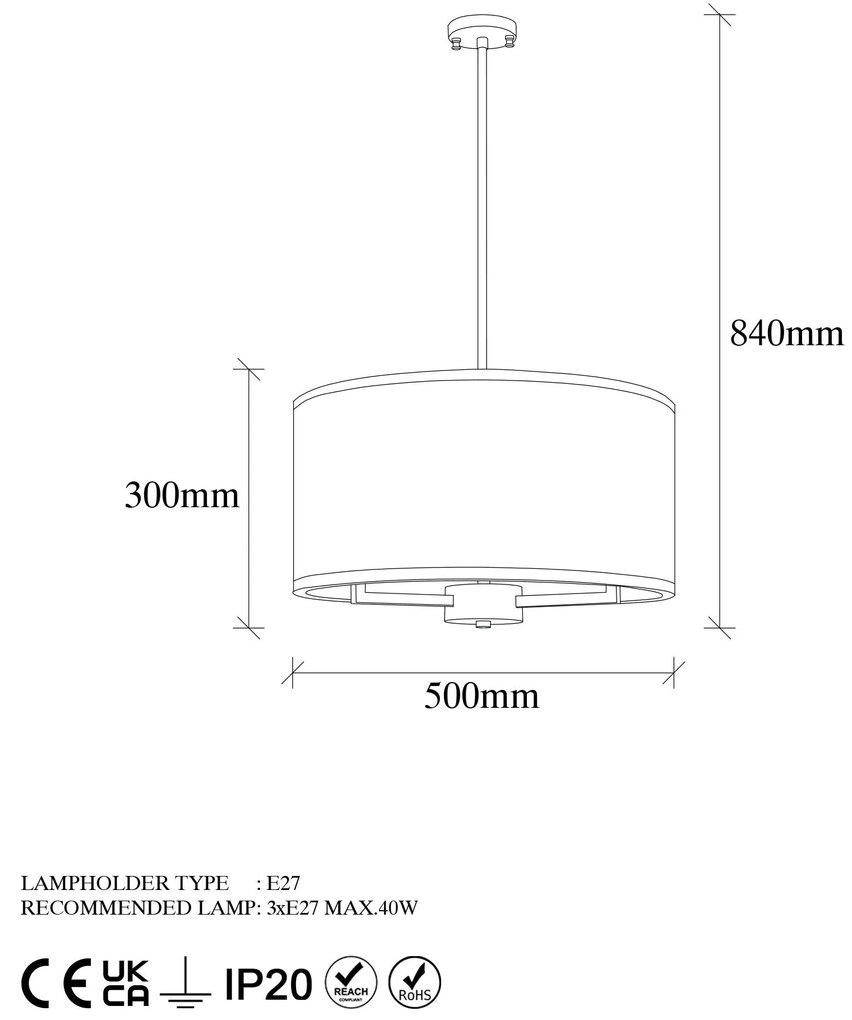 Chandelier Way – Vintage – 50 x 50 x 84 cm