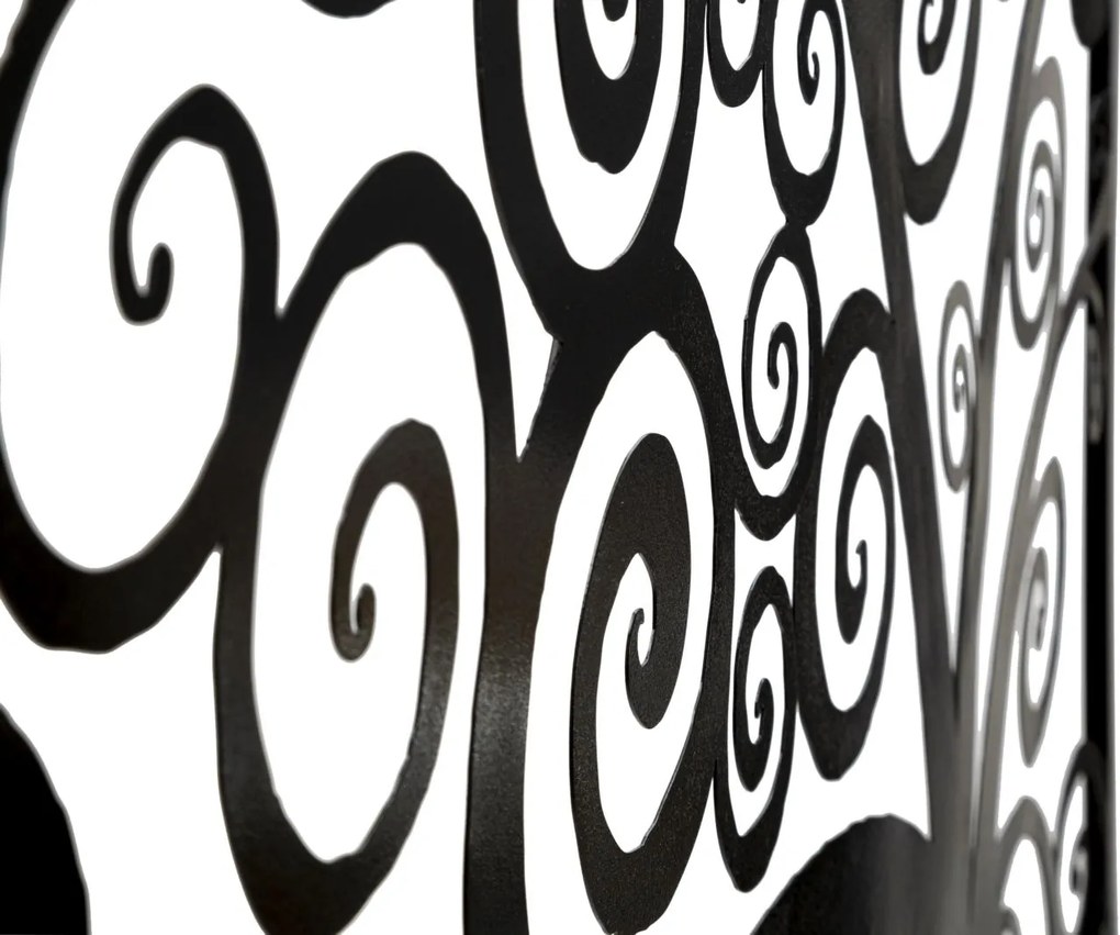 PAINEL DE PAREDE DE FERRO TRÊS PLUS 100X1X100 CM PRETO