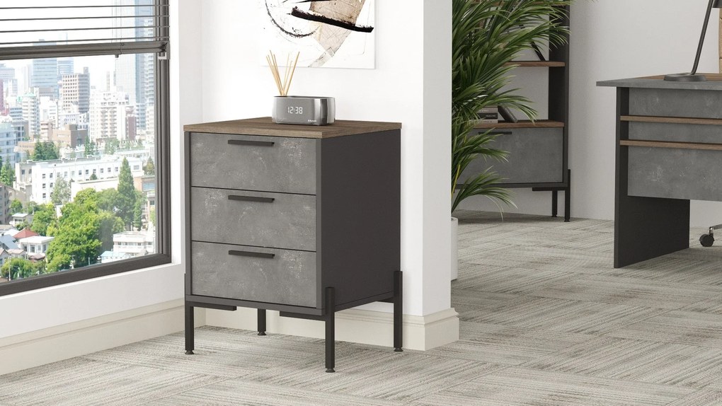 Gaveta VS3 – Castanho/Cinza/Antracite – 54x70x44,5 cm