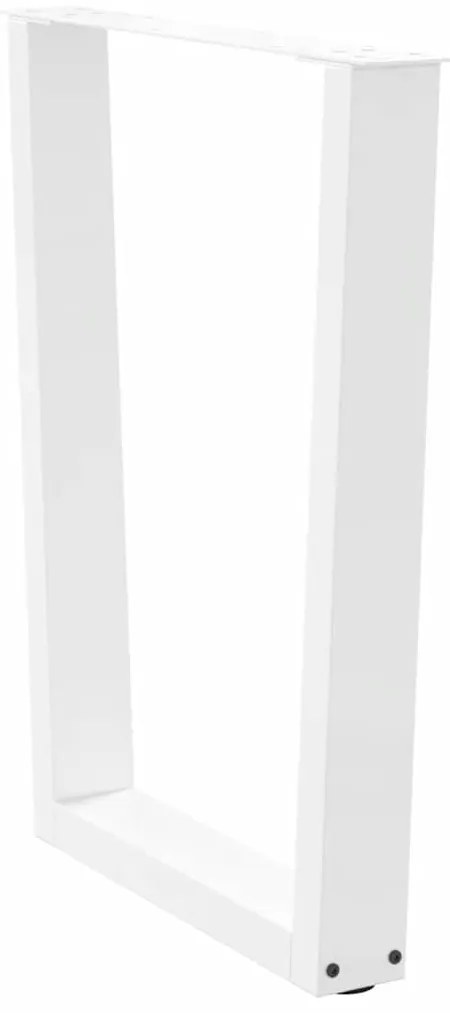 Pernas para mesa de jantar em V, 2 peças, branco, 60x(72-73,3) cm, aço