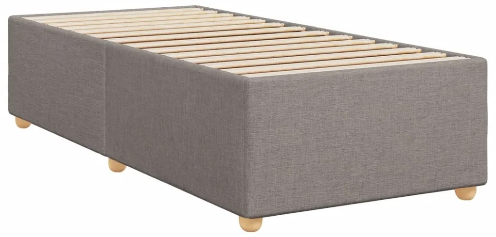 Cama com molas/colchão 80x200 cm tecido castanho-acinzentado
